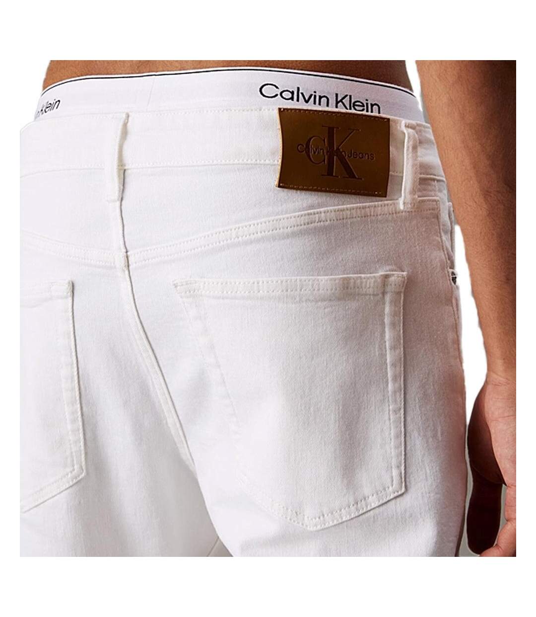 Jean blanc slim homme calvin klein jeans light - w29-l32-3