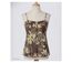 Chemisier top MAYFLOWER KF294MA marron et vert : le confort d'un coton cintré pour sublimer votre silhouette-3