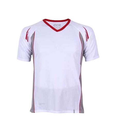 T-shirt Club Tech Homme Blanc Rouge Cona Sports