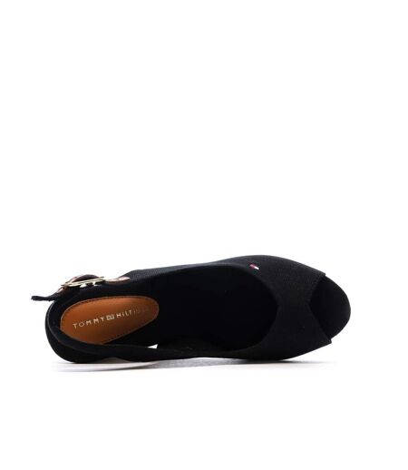 Sandales noires femme tommy hilfiger wedge