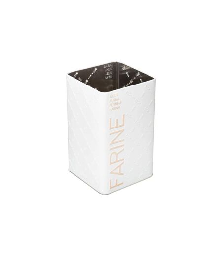 Boîte à Farine Scandi 18cm Blanc
