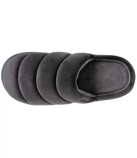 Isotoner Chaussons Mules homme velours ultra doux, semelle bloup confort, bout fermé
