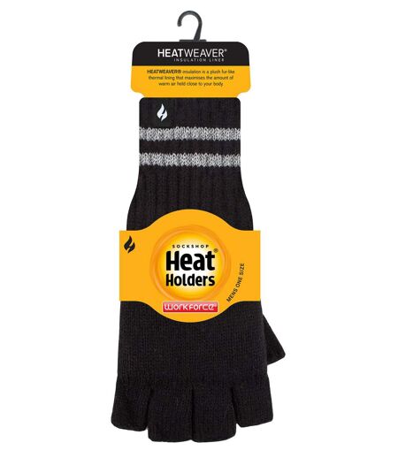 Heat Holders - Mens Fingerless Reflective Gloves