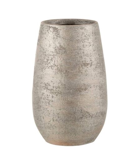 Vase Déco Irrégulier Rugueux 31cm Argent