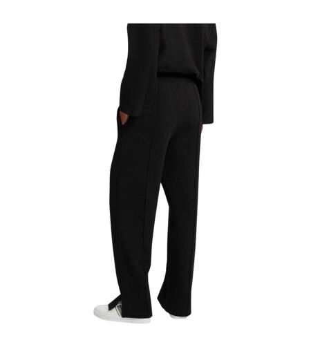 Womens/ladies Pintuck Straight Leg Joggers Black Ted Baker