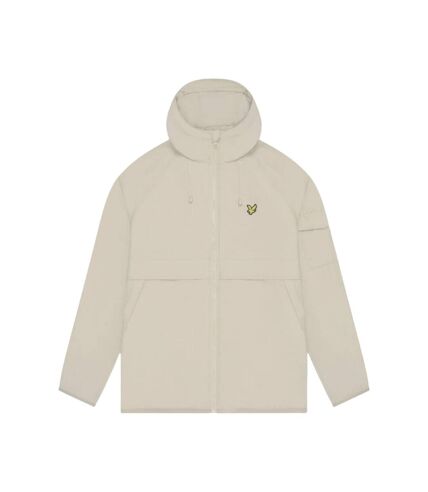 Mens hooded windbreaker stone Lyle & Scott