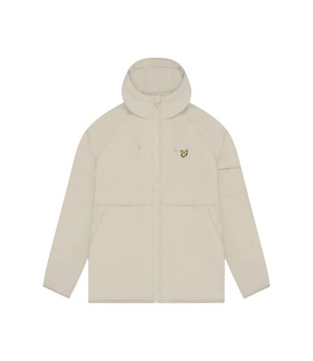 Mens hooded windbreaker stone Lyle & Scott