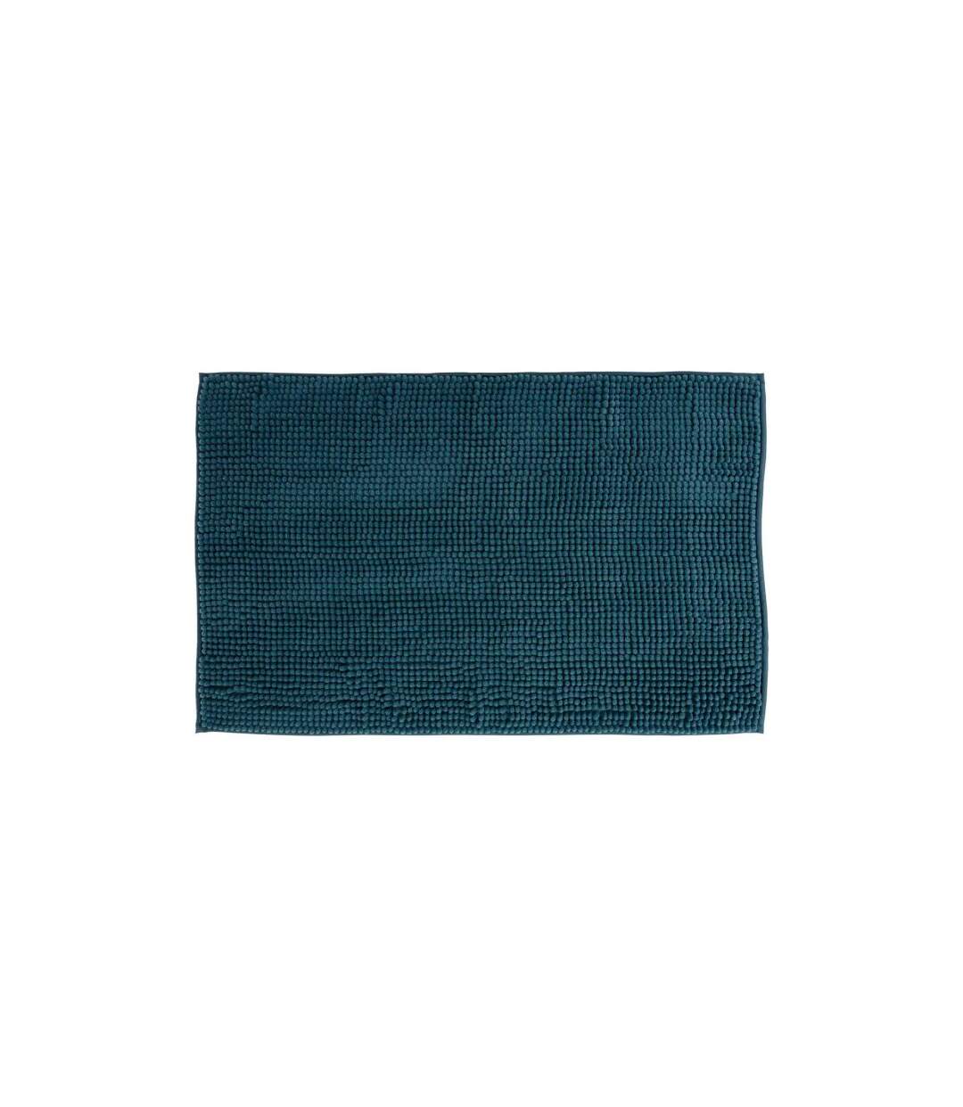 Tapis de Salle de Bain Chenille 50x80cm Bleu Pétrole-1