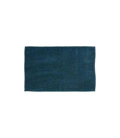 Tapis de Salle de Bain Chenille 50x80cm Bleu Pétrole