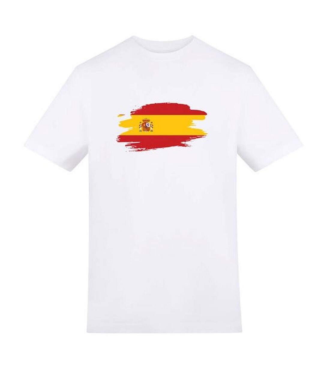 T-shirt Motif/style Espagne World Cup Homme Blanc AWD-1