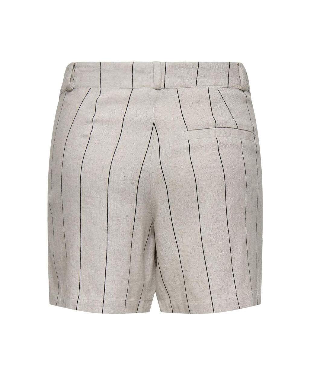 Short rayée beige/gris femme jdy milla-2