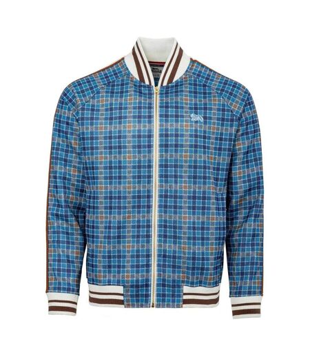 Mens Check Plaid Tracksuit Navy Lonsdale