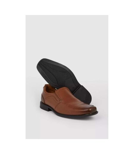 Debenhams Mens Tramline Leather Airsoft Shoes (Brown) - UTDH5654
