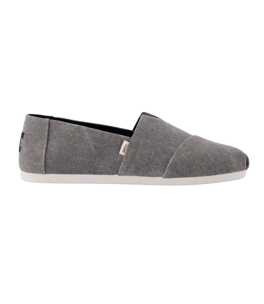 Womens/ladies alpargata classic loafers grey Toms-3