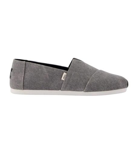 Womens/ladies alpargata classic loafers grey Toms