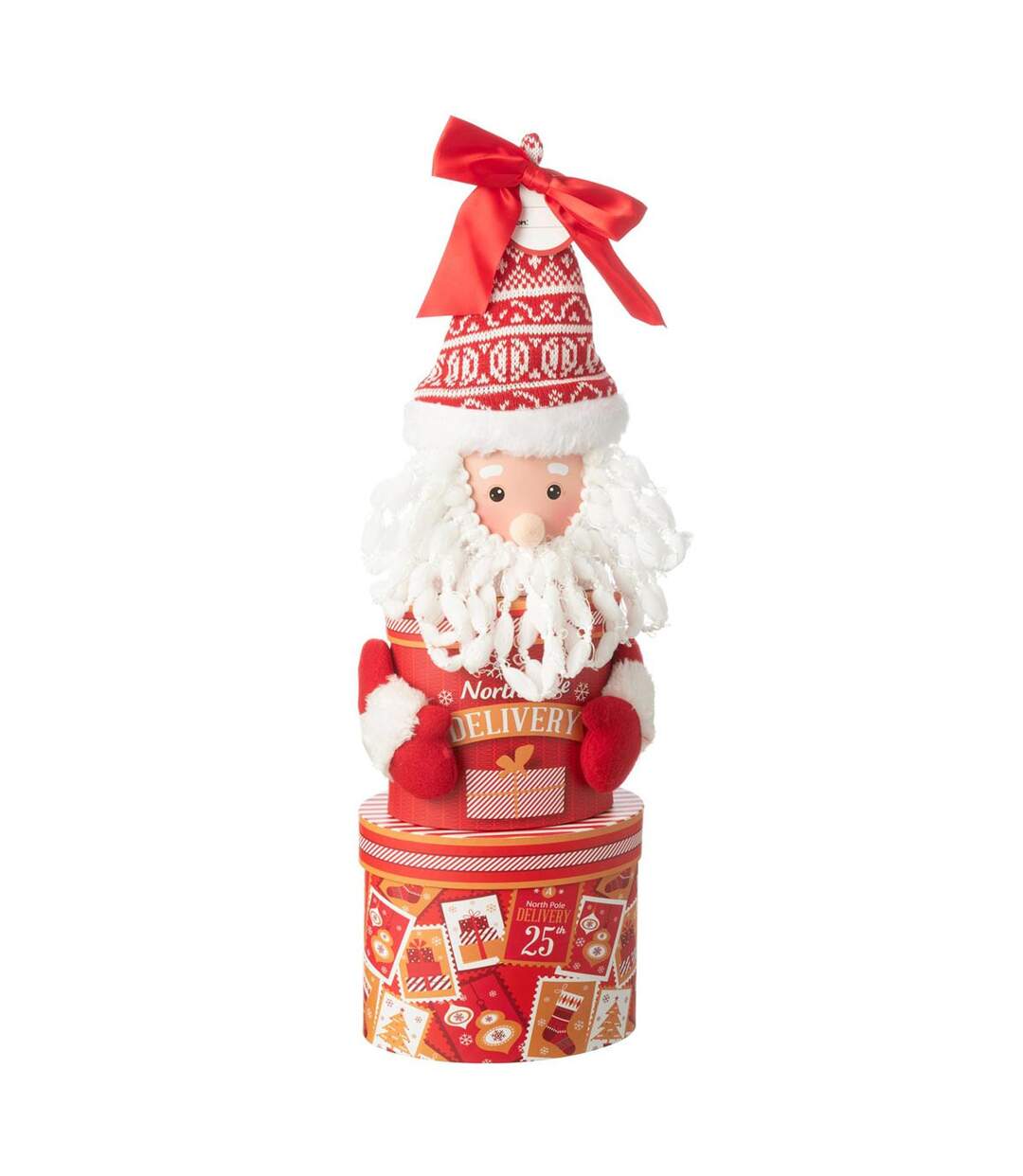 Boîte Cadeau Père Noël Delivery 47cm Rouge-1