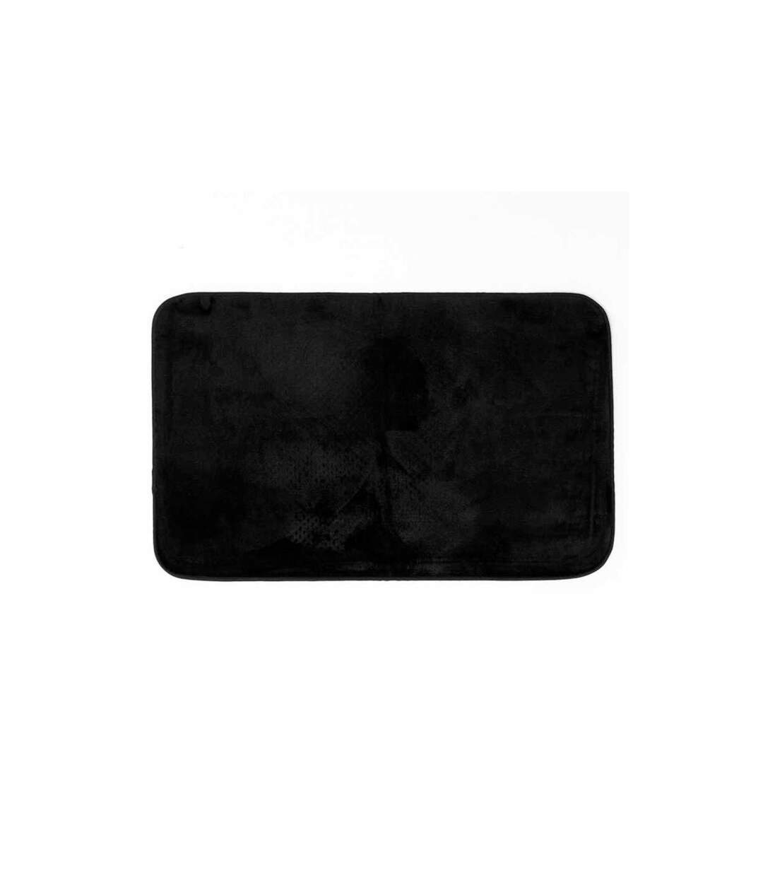 Tapis Uni en Flanelle Flanou 50x80cm Noir-1