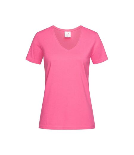 Stedman - T-shirt col V - Femme (Rose) - UTAB279