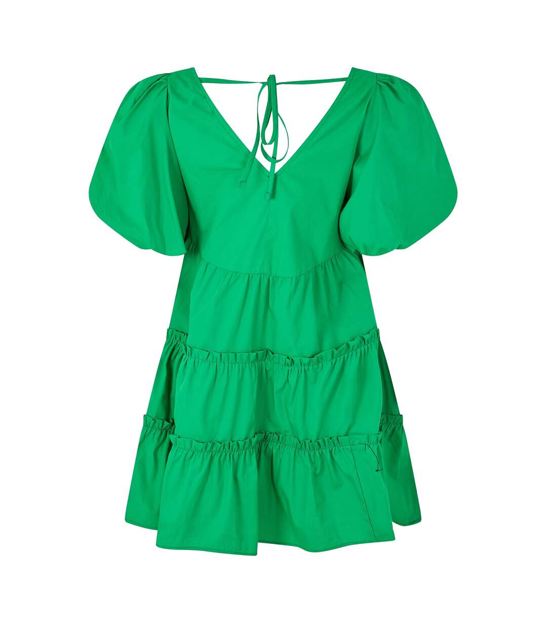 Womens/ladies Lennie Puff Sleeve Mini Dress Green Nobody's Child-2