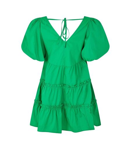 Womens/ladies Lennie Puff Sleeve Mini Dress Green Nobody's Child