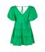Womens/ladies Lennie Puff Sleeve Mini Dress Green Nobody's Child-2