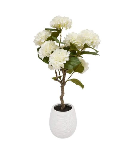Hortensia Artificiel en Pot Mika 100cm Blanc