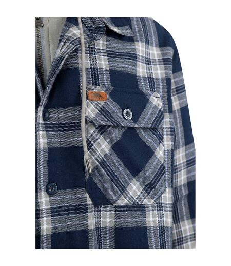 Mens Randie Checked Shirt Jacket Navy Trespass