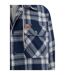 Mens Randie Checked Shirt Jacket Navy Trespass-4