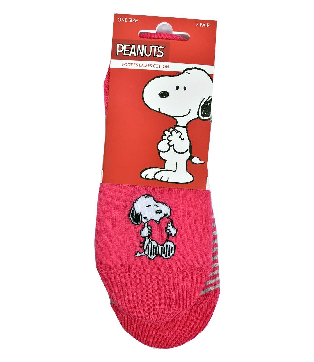 Chaussettes femme LICENCE Fantaisie-Assortiment modèles photos selon arrivages- Pack de 2 Paires FOOTIES SNOOPY