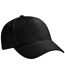 Beechfield Unisex Pro-Style Heavy Brushed Cotton Baseball Cap / Headwear (Pack of 2) (Black)