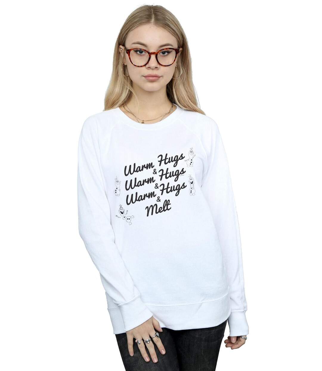 Disney - Sweat FROZEN OLAF WARM HUGS AND MELT - Femme (Blanc) - UTBI18731-2