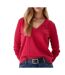 Pull rouge femme tommy hilfiger vneck-1