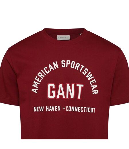 T-shirt Motif/style Imprimé Graphique Homme Rouge Gant