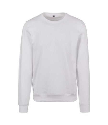 Mens Premium Crew Neck Sweater White Build Your Brand