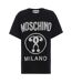 Mens Question Mark Logo T-shirt Black Moschino-1