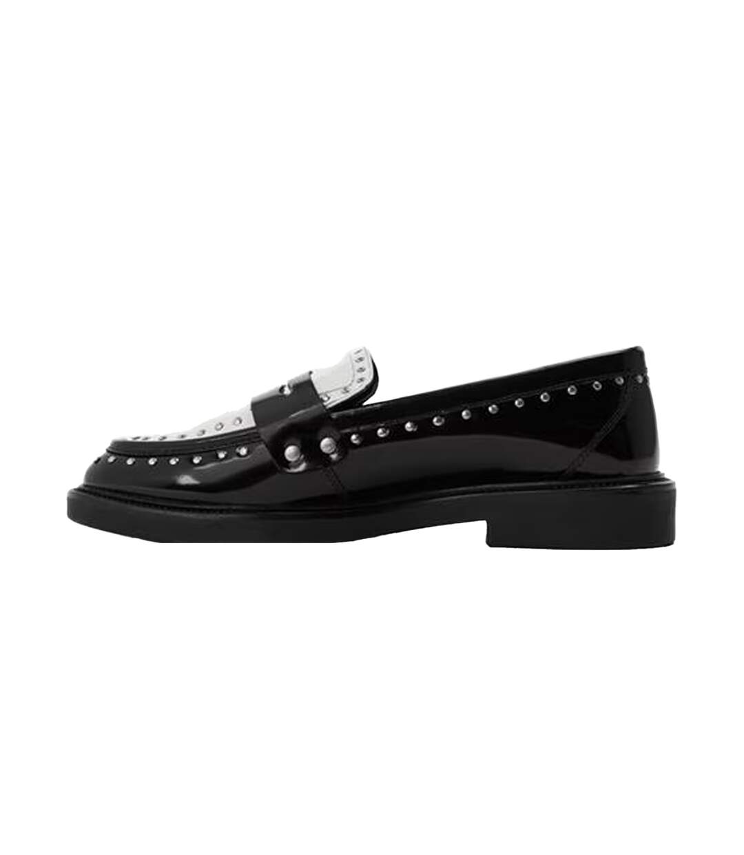 Womens/ladies Studded Formal Block Heel Penny Loafers Coco Black Steve Madden-3