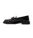 Womens/ladies Studded Formal Block Heel Penny Loafers Coco Black Steve Madden-3
