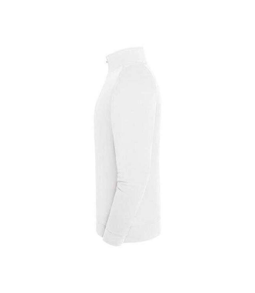 Sweat Uni En Coton À Col Montant Zippé Iconic Premium Homme Blanc Fruit Of The Loom-3
