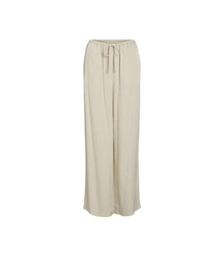 Pantalon fluide beige femme vila viselma