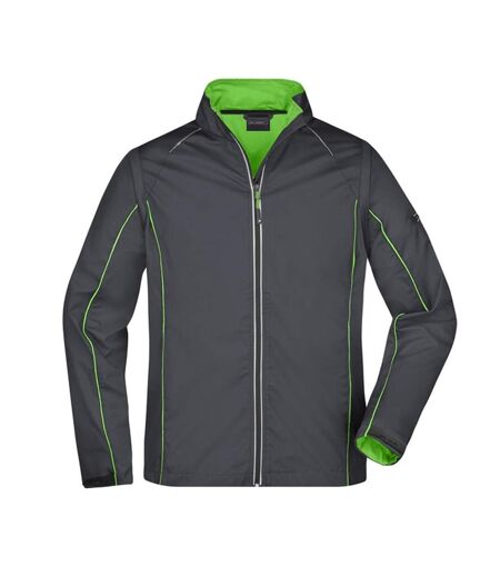 Veste Softshell Homme Gris Foncé Vert James And Nicholson