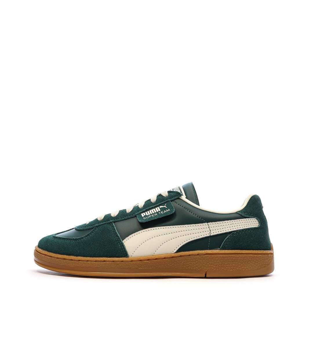 Baskets vertes homme puma super team-1