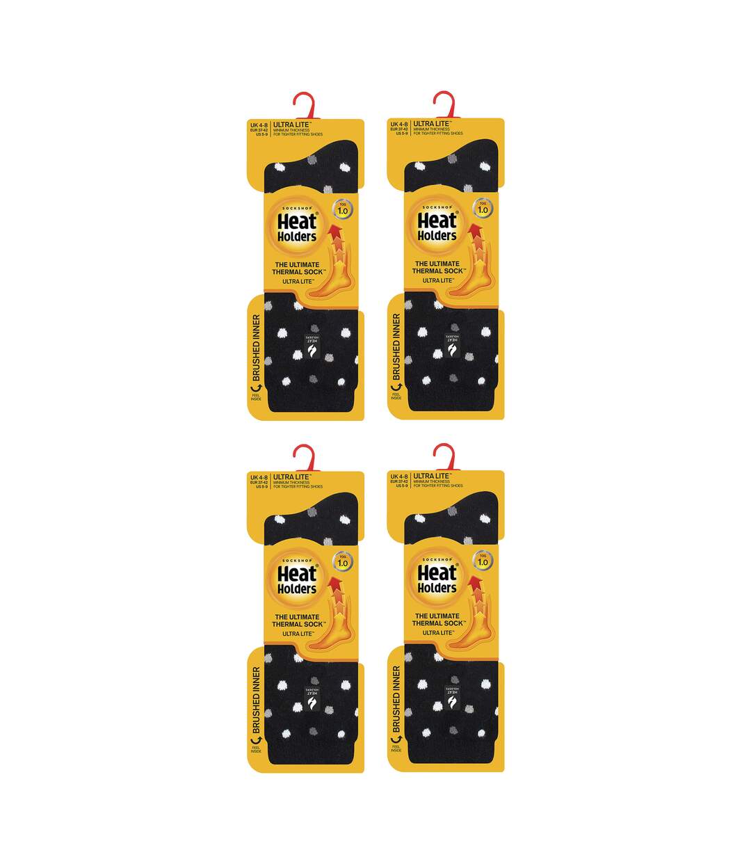 4 Pairs Ladies UltraLite Lightweight Thermal Socks-2