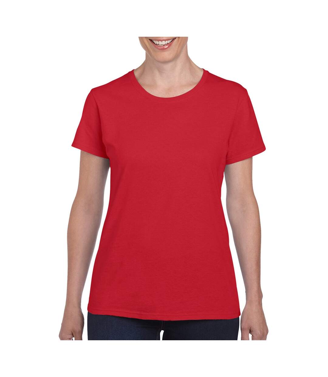 T-shirt à manches courtes coupe féminine femme rouge Gildan