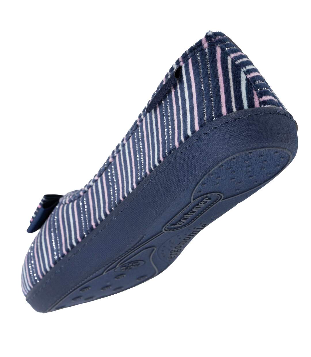 Isotoner Chaussons Ballerines femme velours semelle ergonomique-5