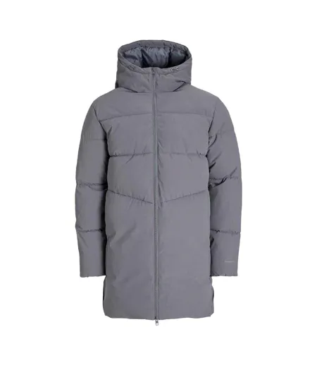 Mens Brady Long Puffer Jacket Grey Jack And Jones