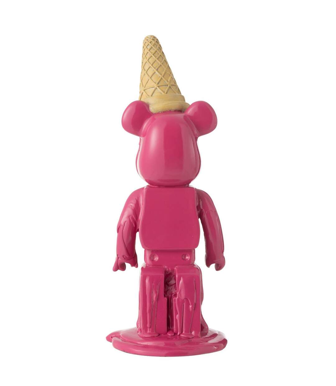 Statuette Déco Ours Cornet Glace 39cm Fuchsia-2