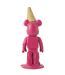 Statuette Déco Ours Cornet Glace 39cm Fuchsia-2