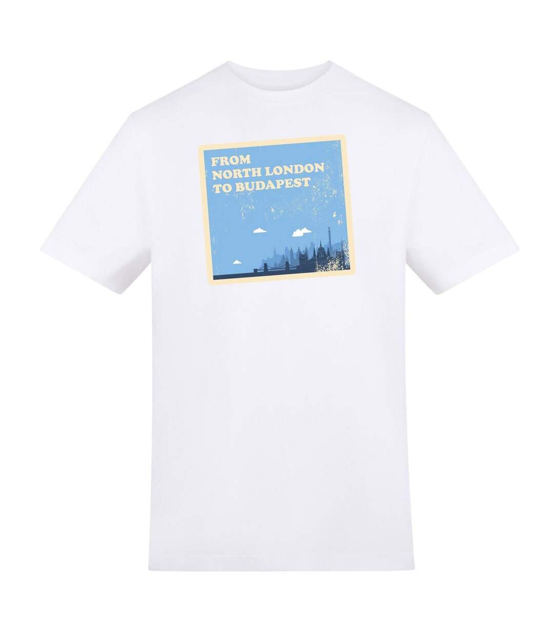 T-shirt From North London To Budapest Homme Blanc AWD-1