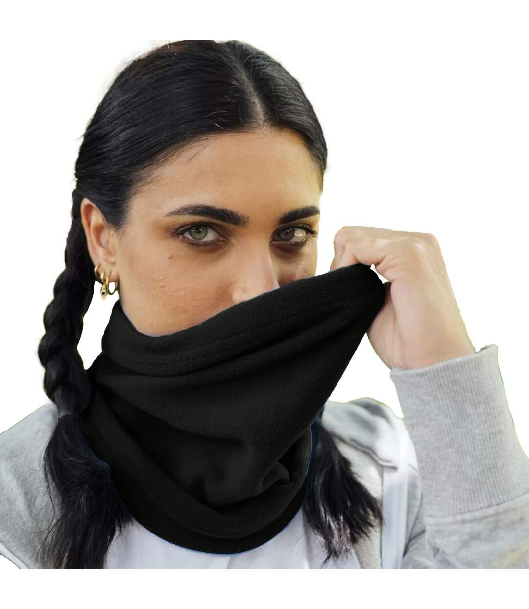 Unisex adult hotty fleece neck warmer one size black Atlantis-3