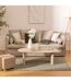 Table basse en bois effet travertin ANAYA - Beige-2